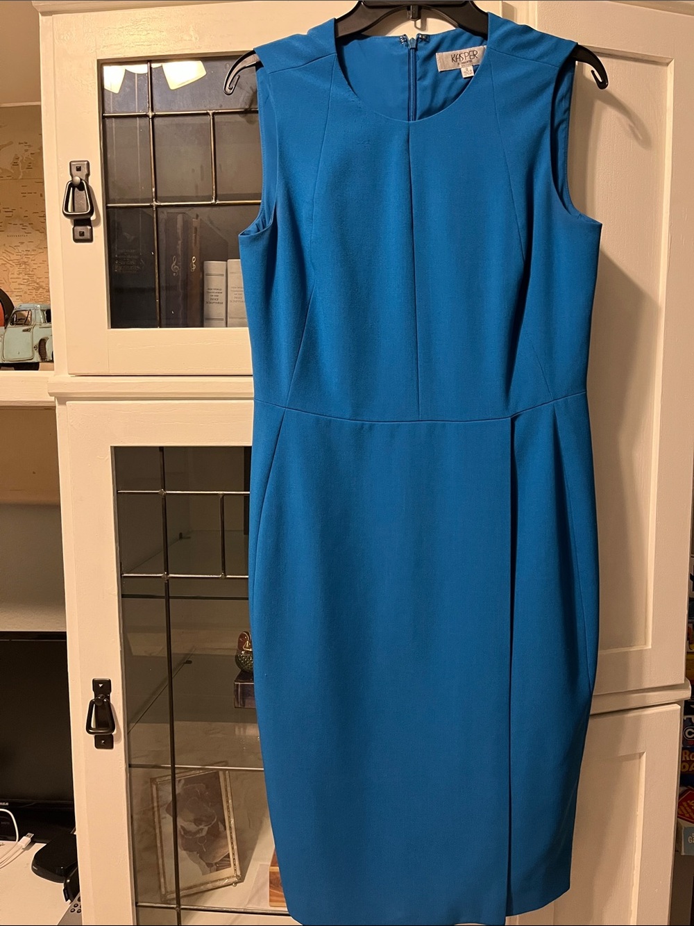 Kasper Vibrant Teal Sheath Midi Dress